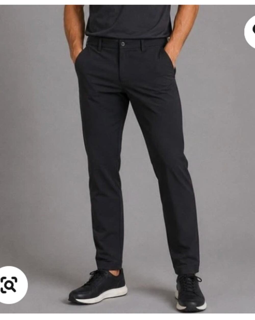 LULULEMON Men's Black Commission Pants 34 Warpstreme Chino 30 inseam